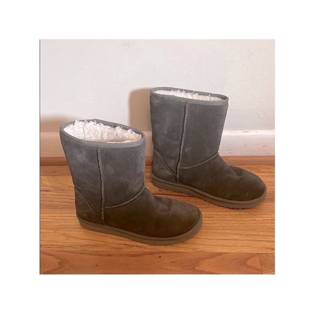 Koolaburra Gray Mid-Calf Boots with Plush Lining